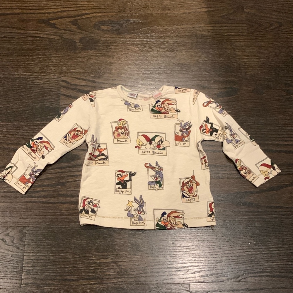 Baby Zara looney tunes Christmas shirt